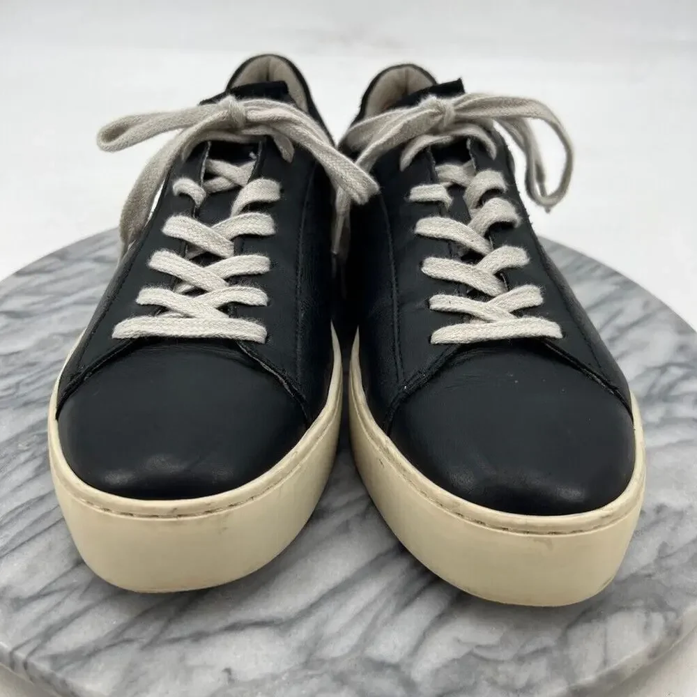 Allsaints Womens 10 Sneaker Black Leather Low Top Shana Trainer *Missing Insoles